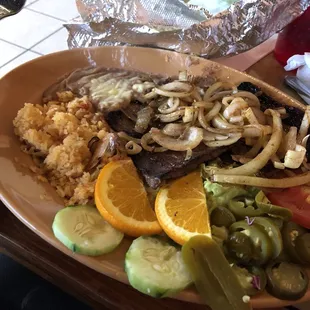 a plate of food on a table