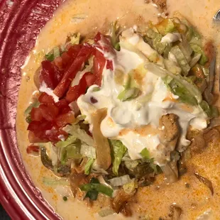 Supreme nacho's. Sorry I ate most of it bf I took the picture.