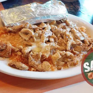 a plate of food on a table