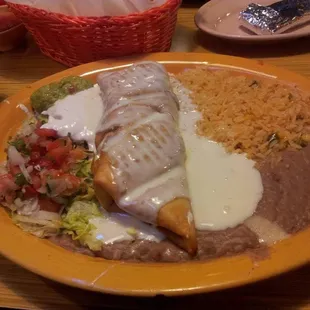 Shrimp chimichanga