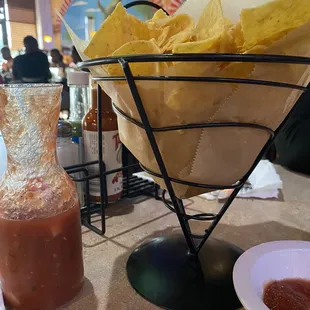 Complimentary chips and salsa