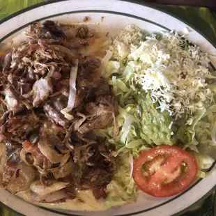 There's three enchiladas under all that meat!!