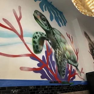 Recently painted wall art.