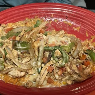 Chicken Fajita on the Beach. Served with Soft Tortillas on the side.