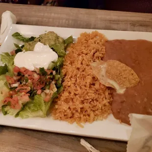 Guacamole, Rice, and Beans