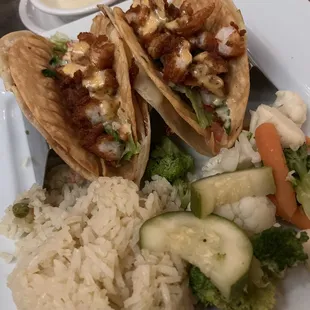 Taco-Dillas de Camarones
