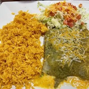 Enchiladas with verde sauce