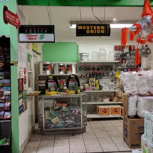 the inside of a store