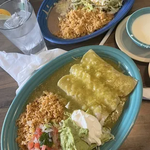 Enchiladas verdes and combo #10