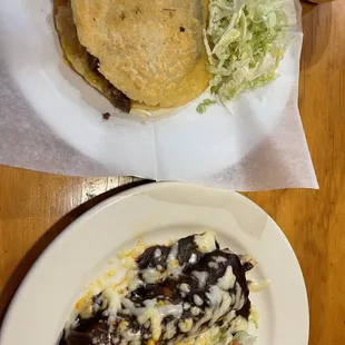 Barbados Gordita and mole enchilada