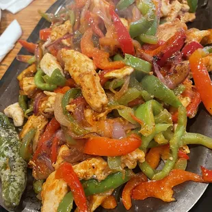 Chicken fajitas