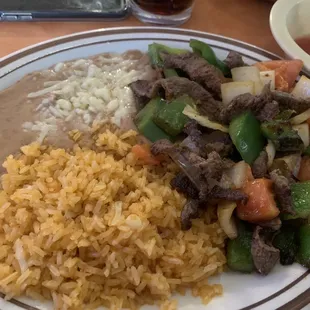 Steak Fajitas Lunch Portion