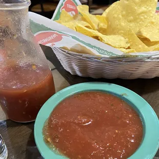 Salsa was good but too spicy for me.