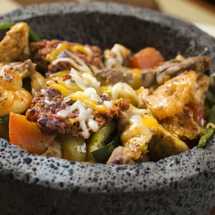 a bowl of mexican food