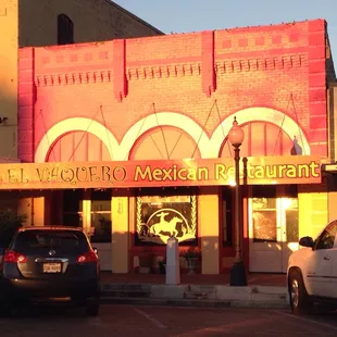 a mexican restaurant in the evening