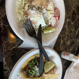 Sope and tacos.