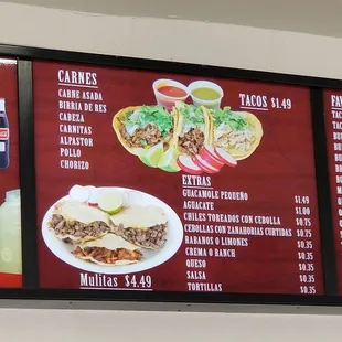 Menu boards