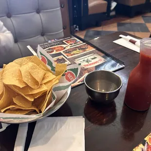 Chips homemade salad