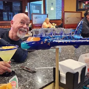 Flight of shots.  Literally