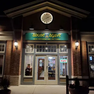 the front of the restaurant