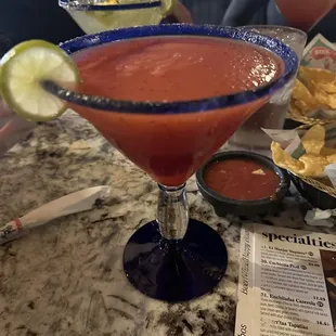 Frozen strawberry margarita