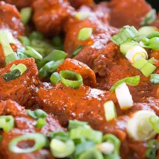 a close up of a plate of food