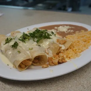 Enchiladas Blancas- Cheese Enchiladas