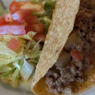 Crispy beef taco perfect