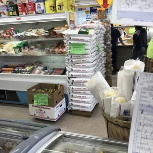a variety of food items