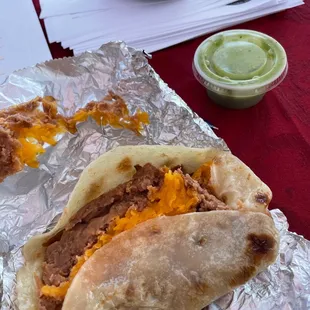 Bean and cheese taco
