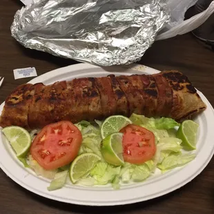 a plate of food on a table
