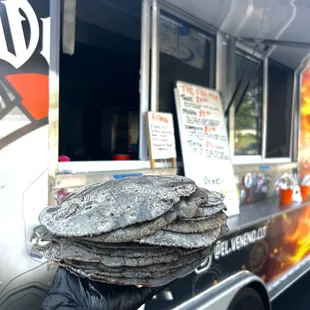 Blue corn tortillas