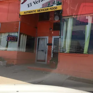 the front of the restaurant