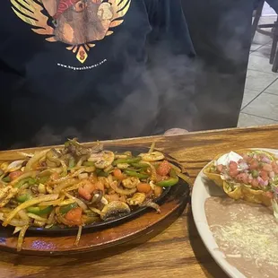Smoking delicious fajitas