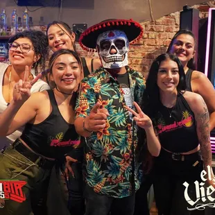 a group of people posing for a picture