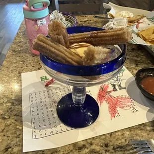 Churros with ice cream