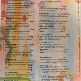 menu, soups and chowder