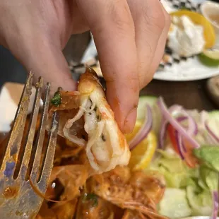 shrimp poop still inside the cooked shrimp