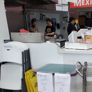 customers at the counter