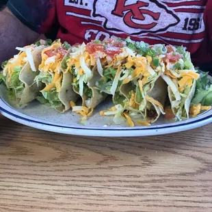 a plate of tacos