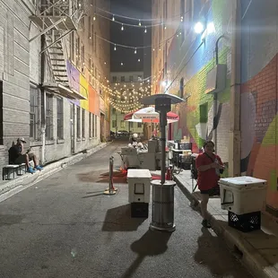 Temporary location on Peacock Alley