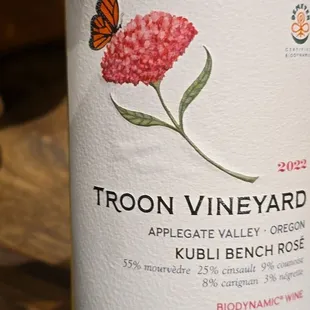 a closeup of a bottle of wine