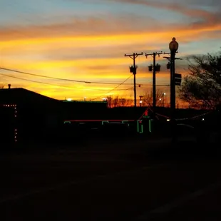 Sitting outside watching the sun set
