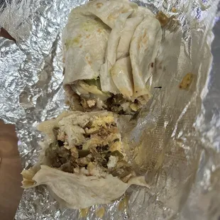 Nopalitos Burrito (Veggie/Vegan)  Cactus, eggs and cheese...soooo delicious