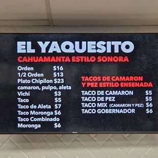 Menu part 3