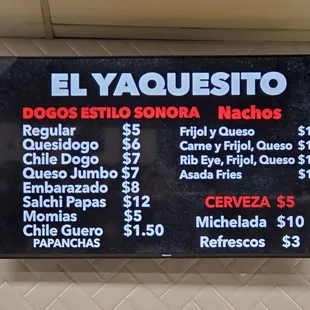 Menu part 4