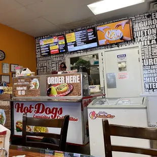 the interior of the restaurant