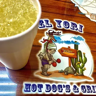 a cup of hotdogs