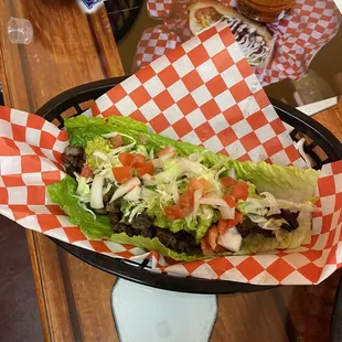 This is the famous Taco Lite perfect for those in a Keto diet  .