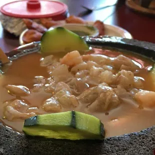 a bowl of mexican food